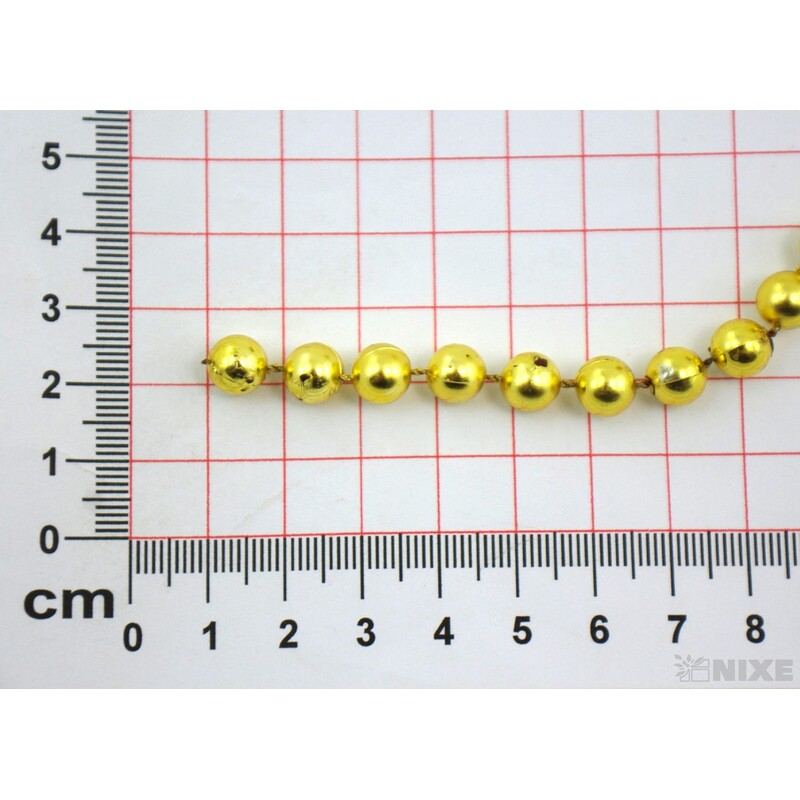 KORÁLKY ŘETĚZ 8mmx10m*ZLATÁ