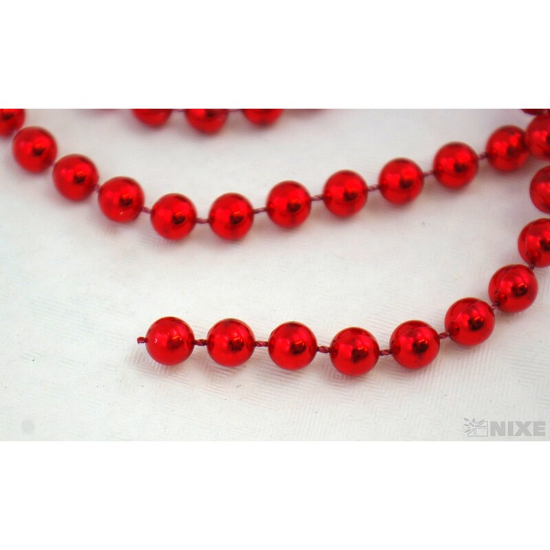 KORÁLKY ŘETĚZ 8mmx10m*ČERVENÁ