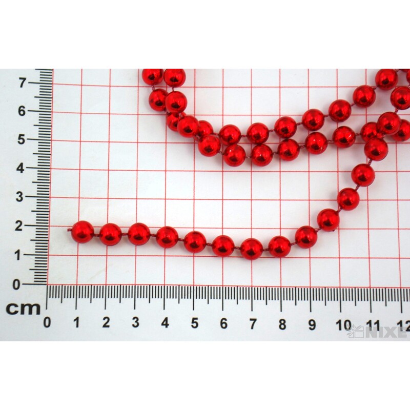 KORÁLKY ŘETĚZ 8mmx10m*ČERVENÁ