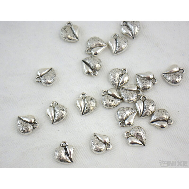 ZÁVĚS KOV SRDCE 1,5cm*STŘÍBRNÁ V+