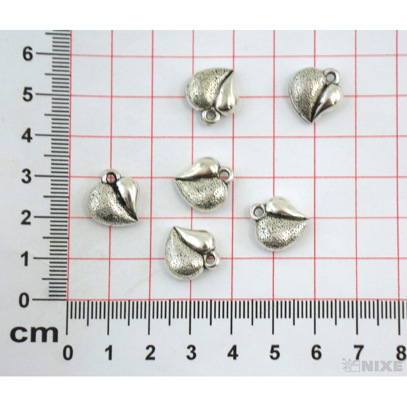 ZÁVĚS KOV SRDCE 1,5cm*STŘÍBRNÁ V+