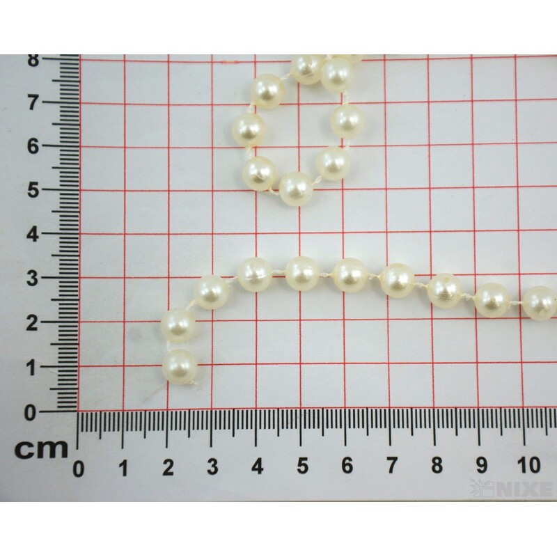 KORÁLKY ŘETĚZ 8mmx10m*KRÉMOVÁ