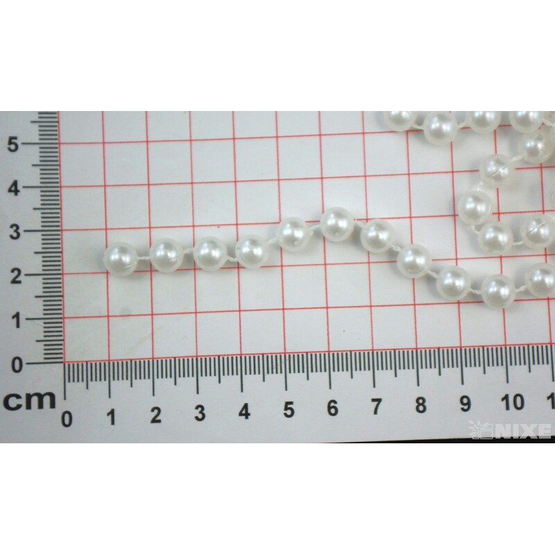 KORÁLKY ŘETĚZ 8mmx10m*BÍLÁ