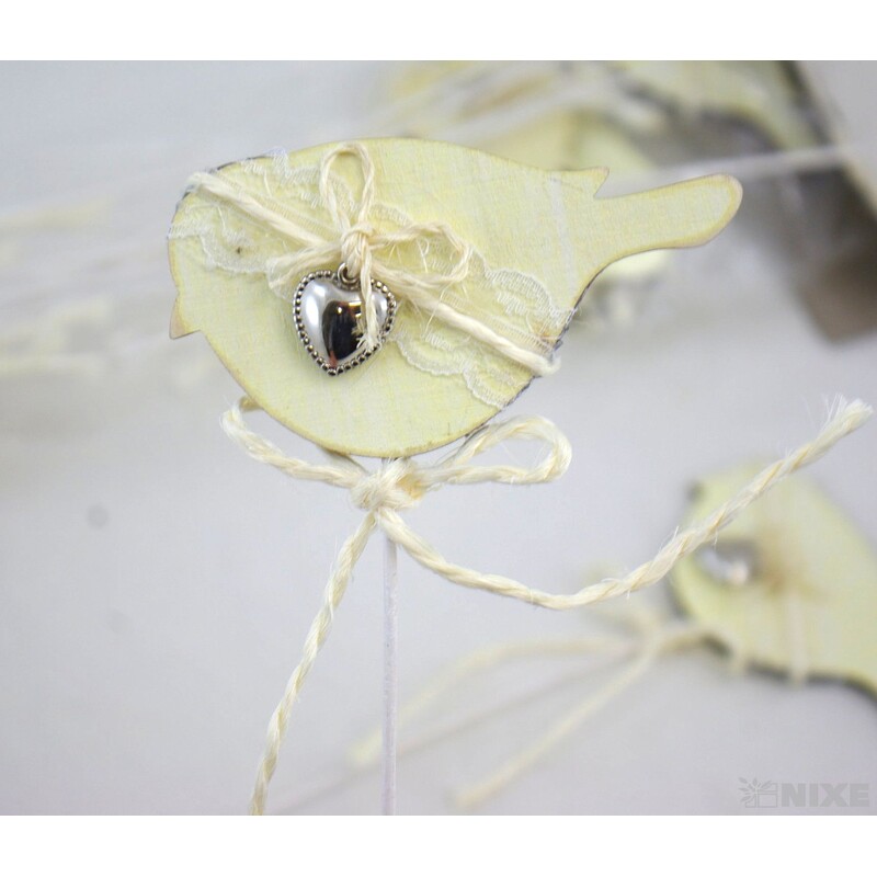 ZÁPICH PTÁČEK 10x34cm*ŽLUTÁ