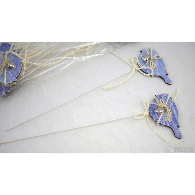 ZÁPICH PTÁČEK 10x34cm*MODRÁ