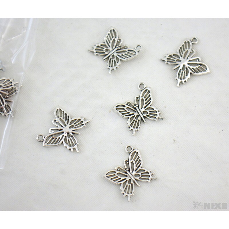 ZÁVĚS KOV MOTÝL 1,5cm*STŘÍBRNÁ V+