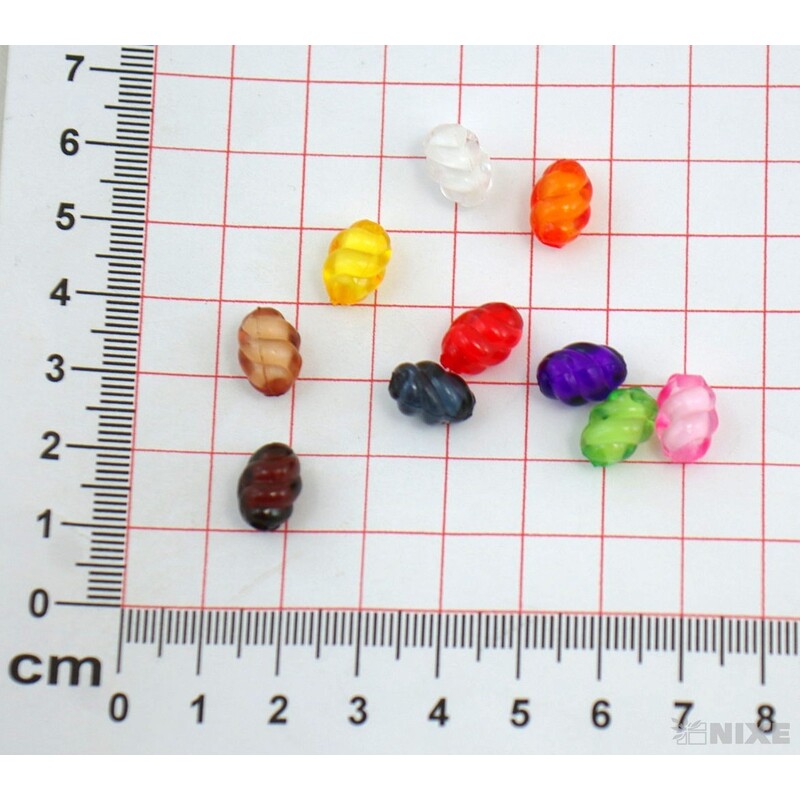 KORÁLKY V 10mm 100g*MIX BAREV