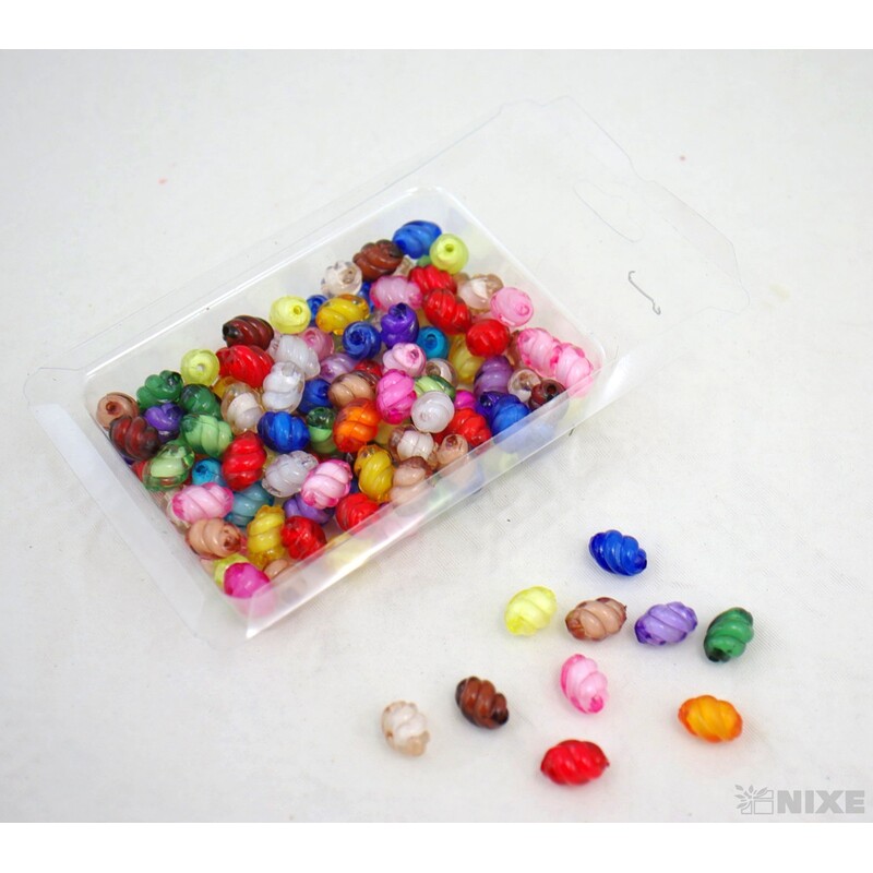 KORÁLKY V 15mm 100g*MIX BAREV