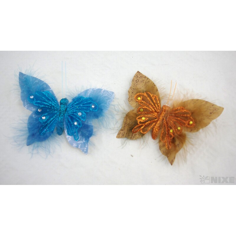 MOTÝL PAPÍR 12cm 2ks*MIX BAREV