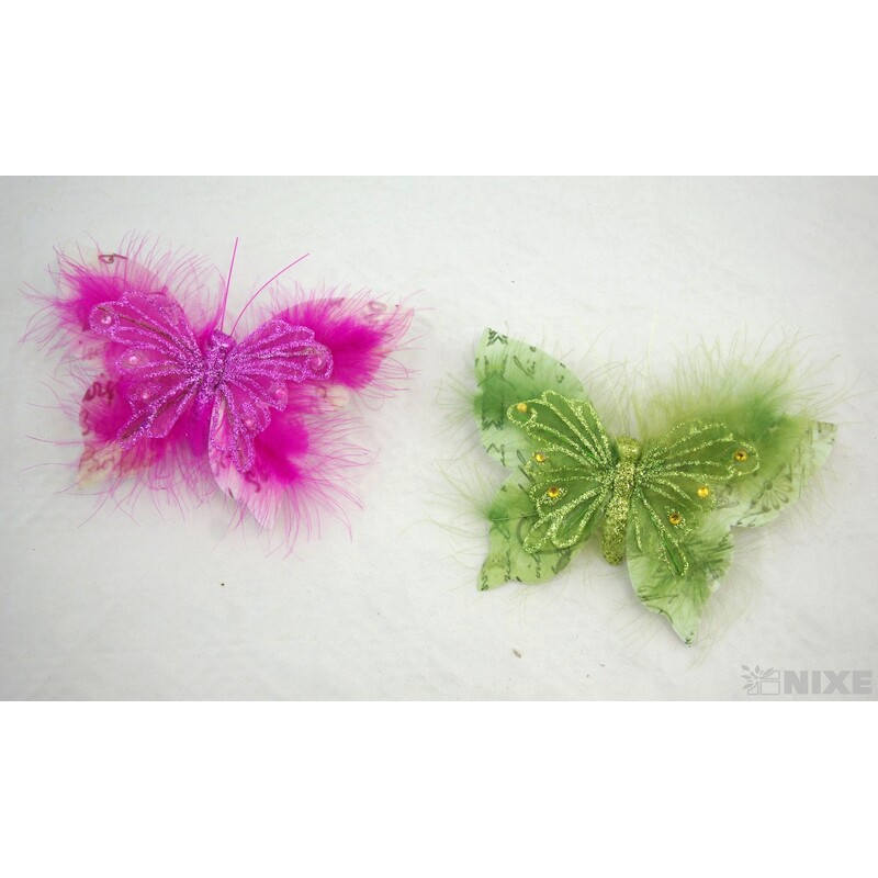 MOTÝL PAPÍR 12cm 2ks*MIX BAREV