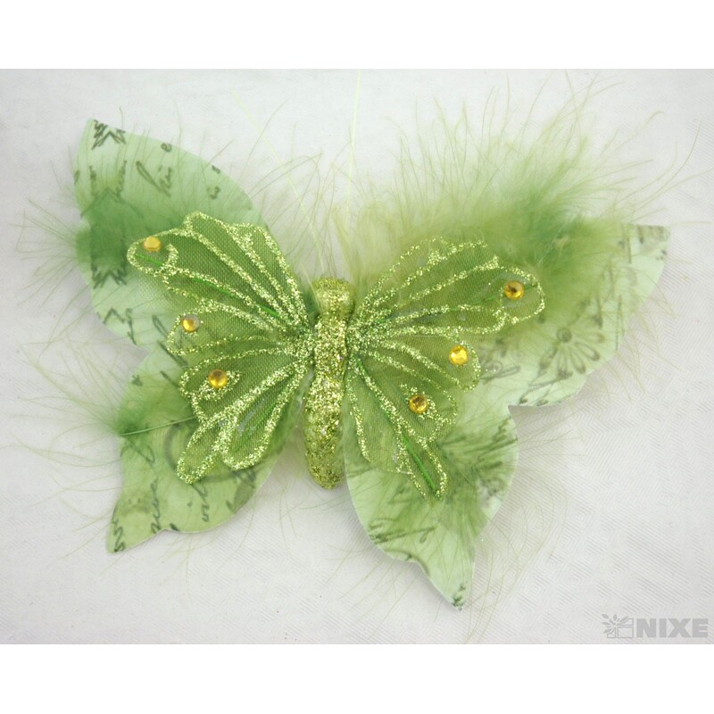 MOTÝL PAPÍR 12cm 2ks*MIX BAREV