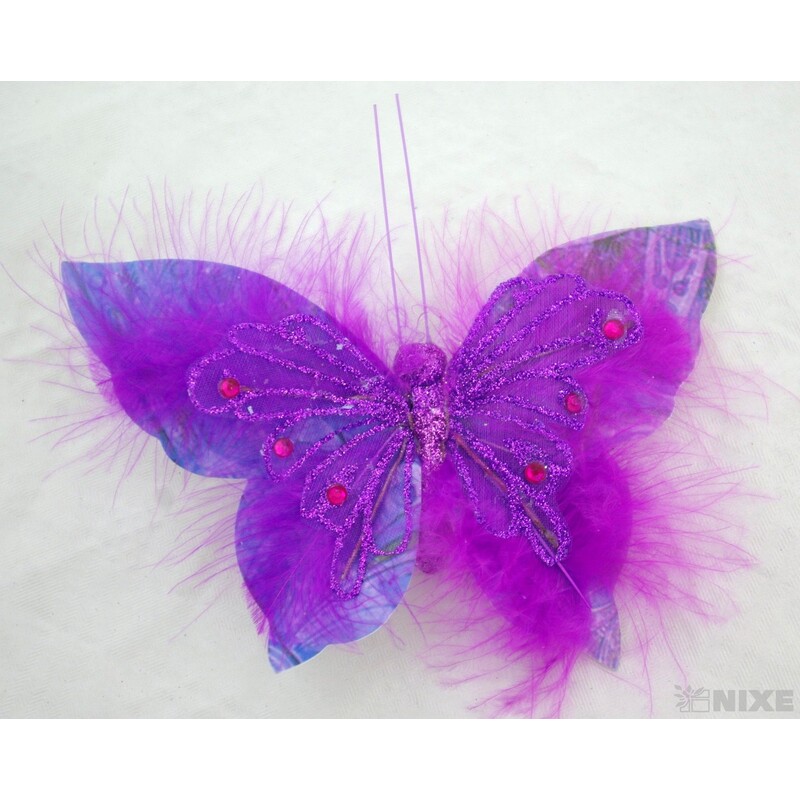 MOTÝL PAPÍR 12cm 2ks*MIX BAREV