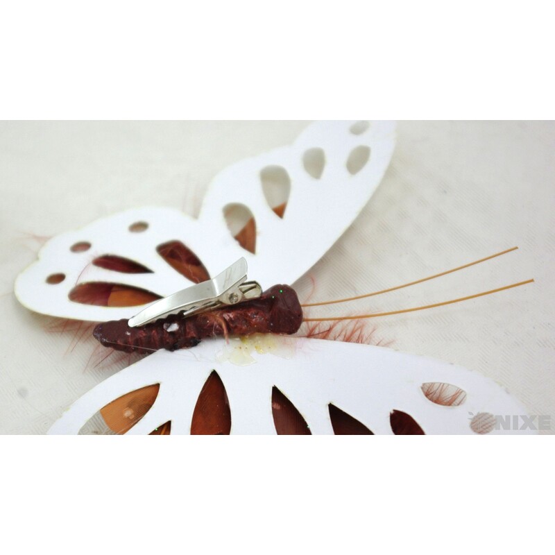 MOTÝL PAPÍR 12cm 2ks*MIX BAREV