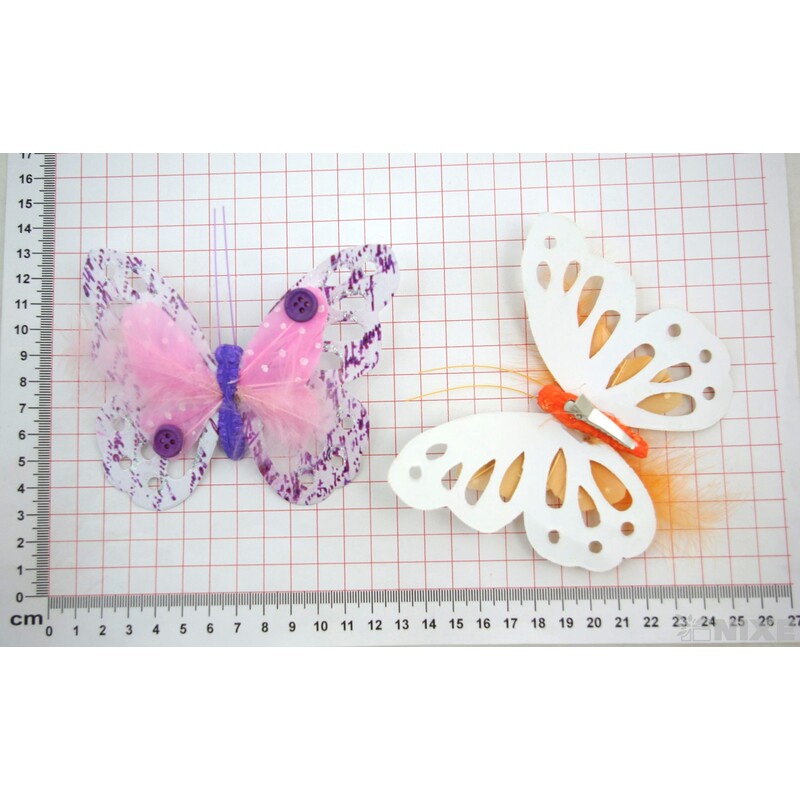 MOTÝL PAPÍR 12cm 2ks*MIX BAREV