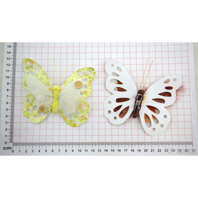 MOTÝL PAPÍR 12cm 2ks*MIX BAREV