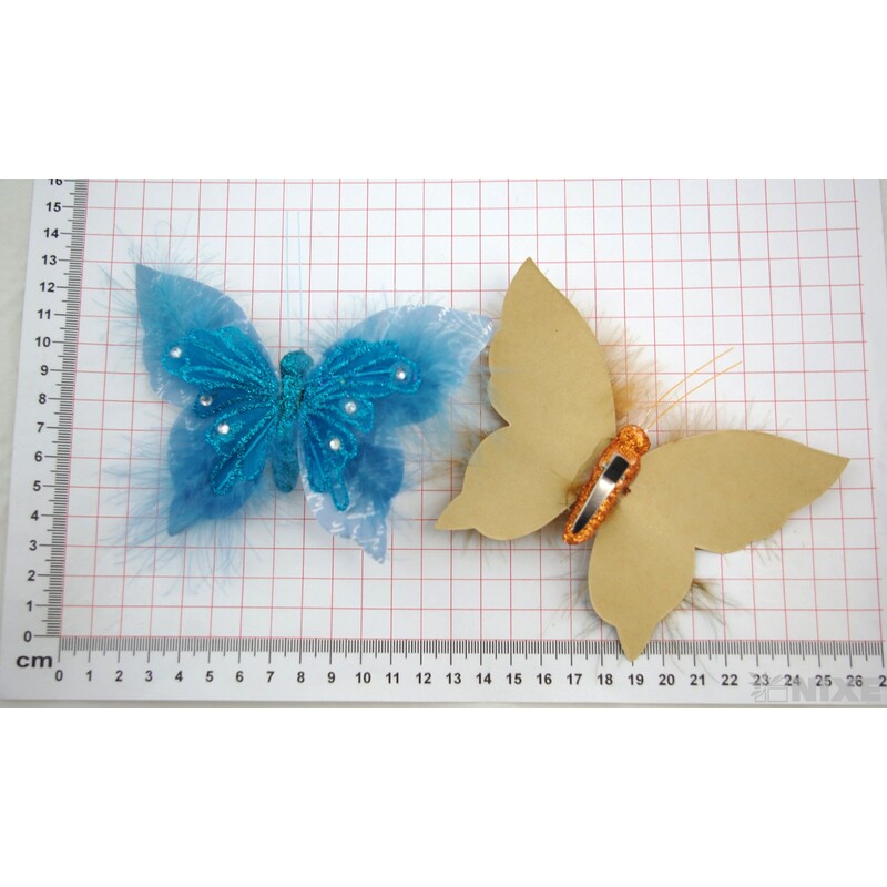 MOTÝL PAPÍR 12cm 2ks*MIX BAREV