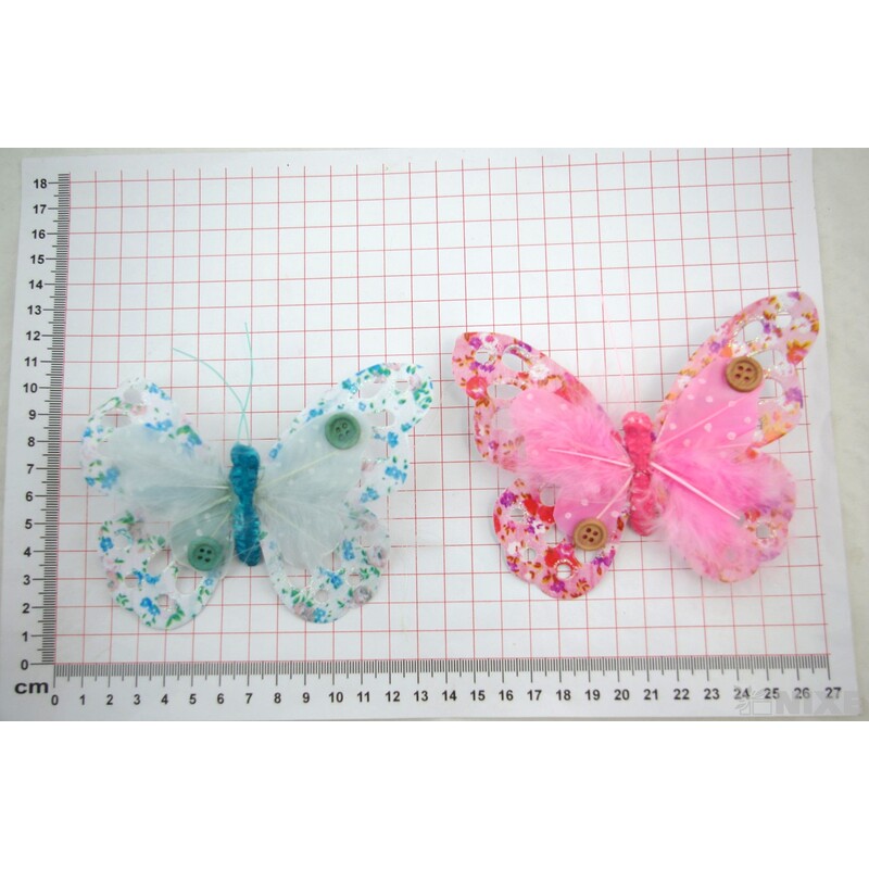 MOTÝL PAPÍR 12cm 2ks*MIX BAREV