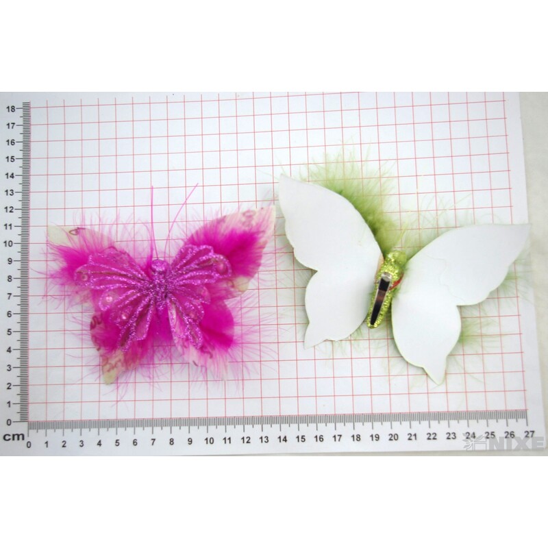 MOTÝL PAPÍR 12cm 2ks*MIX BAREV