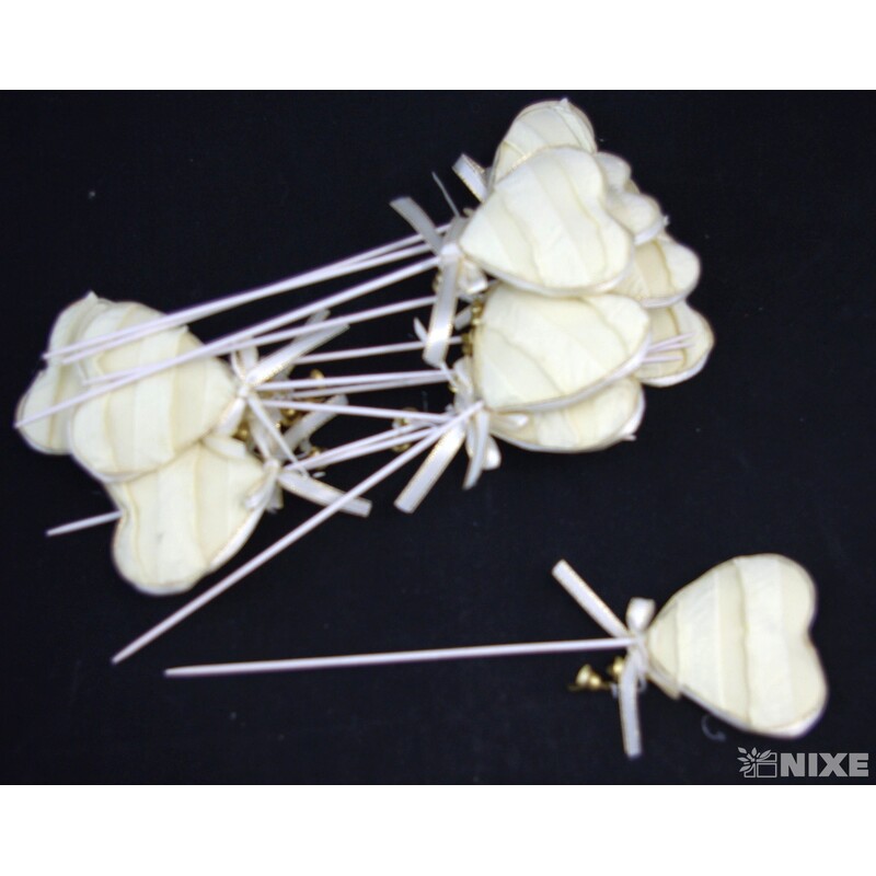 ZÁPICH SRDCE 12ks 6x24cm*KRÉMOVÁ