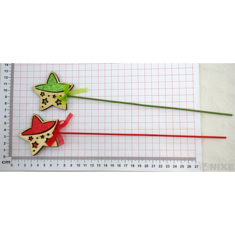 ZÁPICH HVĚZDA 12ks 6x30cm*MIX BAREV