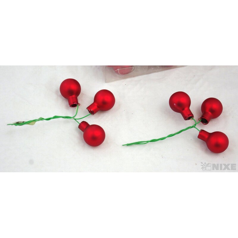 KOULE NA DR. 2x10,5cm 144ks MAT*ČERVENÁ