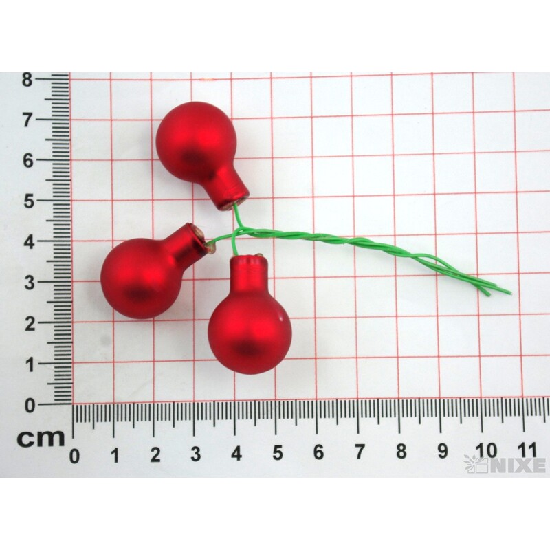 KOULE NA DR. 2x10,5cm 144ks MAT*ČERVENÁ