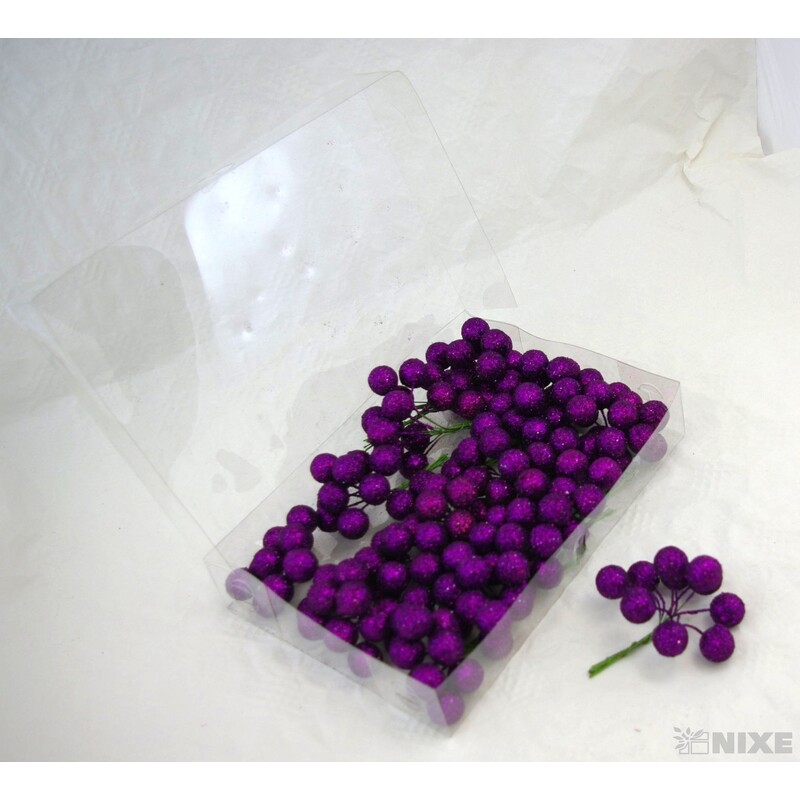 KOULE NA DRÁTKU 2x9,5cm 180ks*FIALOVÁ