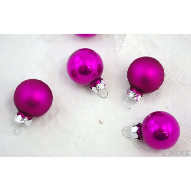 KOULE ZÁVĚS 2,5cm 24ks MIX*CYKLÁMEN