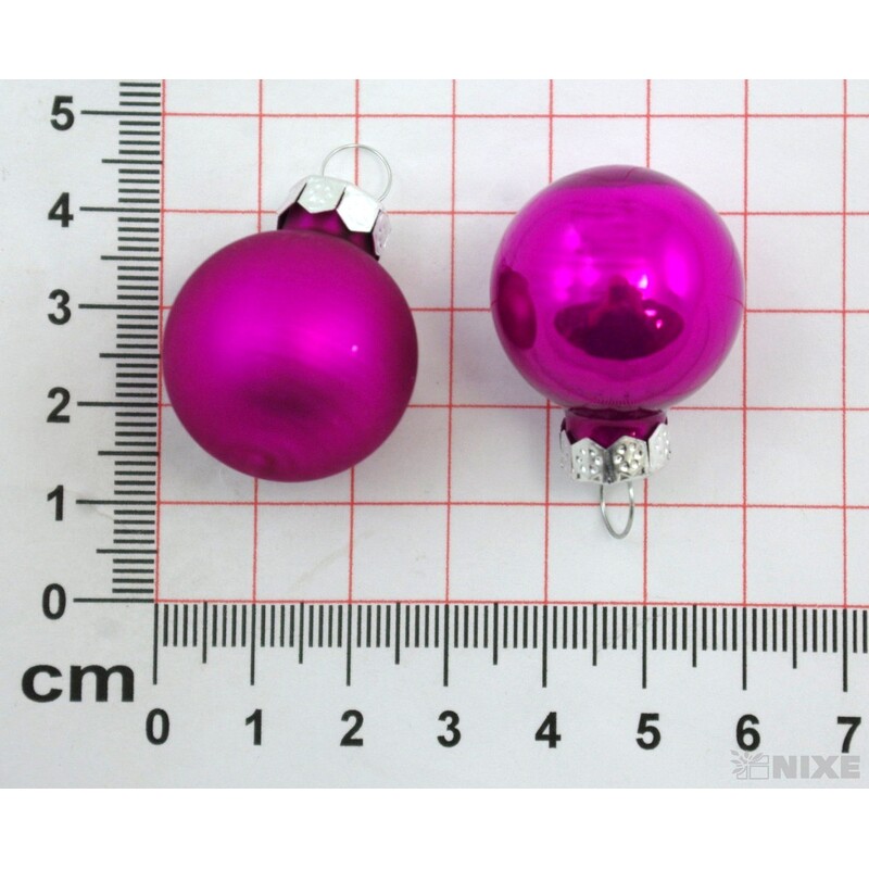 KOULE ZÁVĚS 2,5cm 24ks MIX*CYKLÁMEN