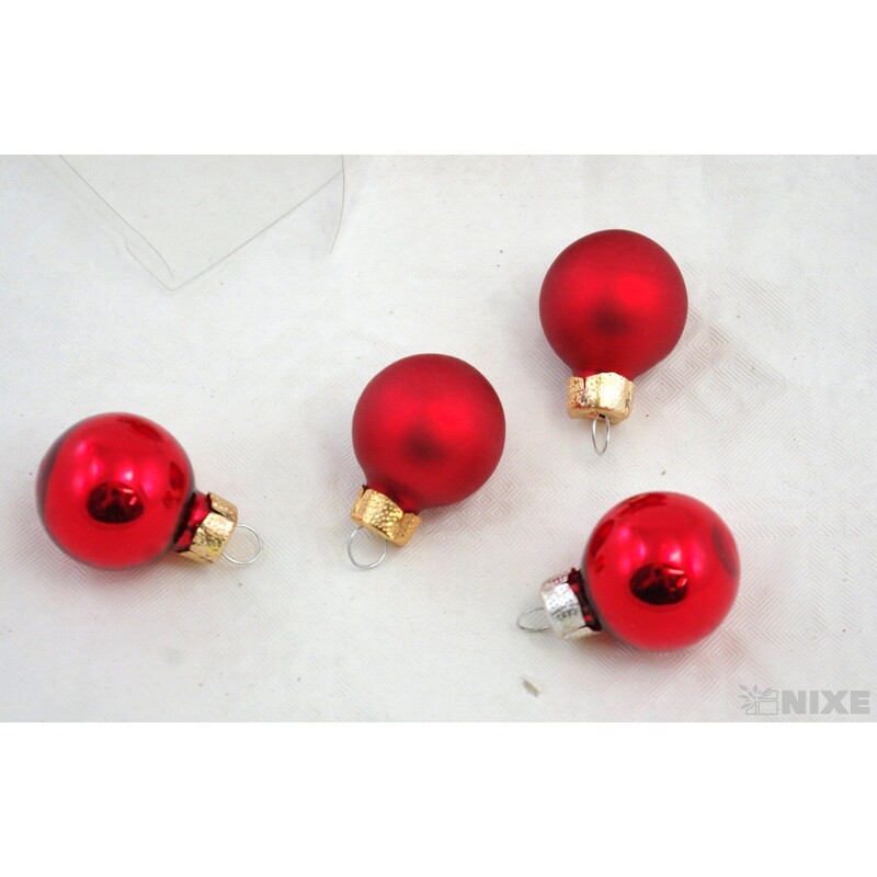 KOULE ZÁVĚS 2,5cm 24ks MIX*ČERVENÁ