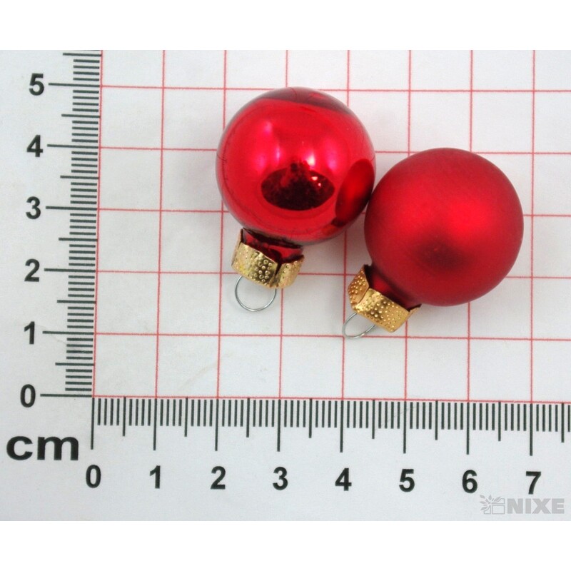 KOULE ZÁVĚS 2,5cm 24ks MIX*ČERVENÁ