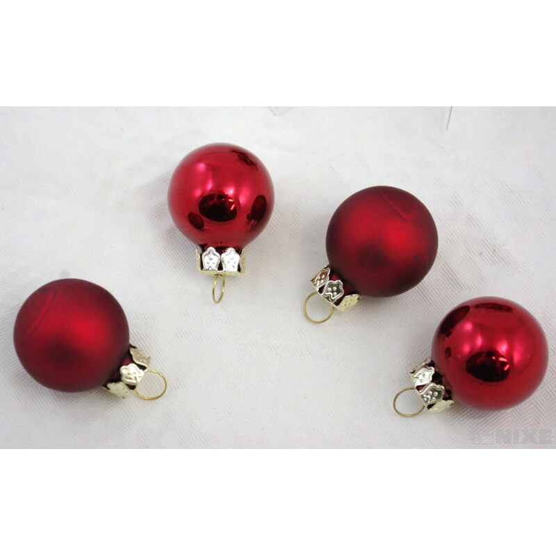 KOULE ZÁVĚS 2,5cm 24ks MIX*BORDOVÁ