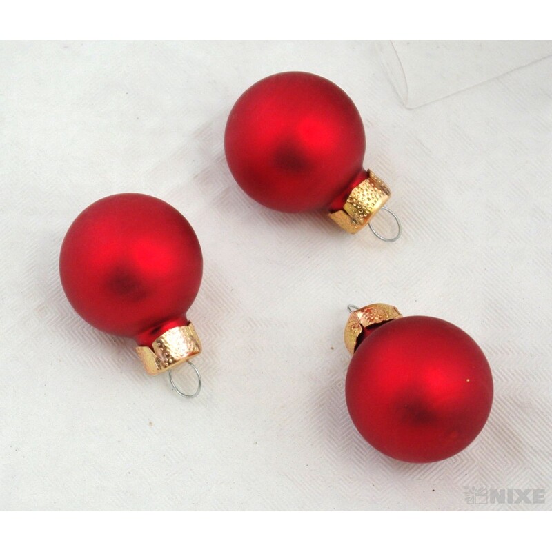 KOULE ZÁVĚS 2,5cm 24ks MAT*ČERVENÁ