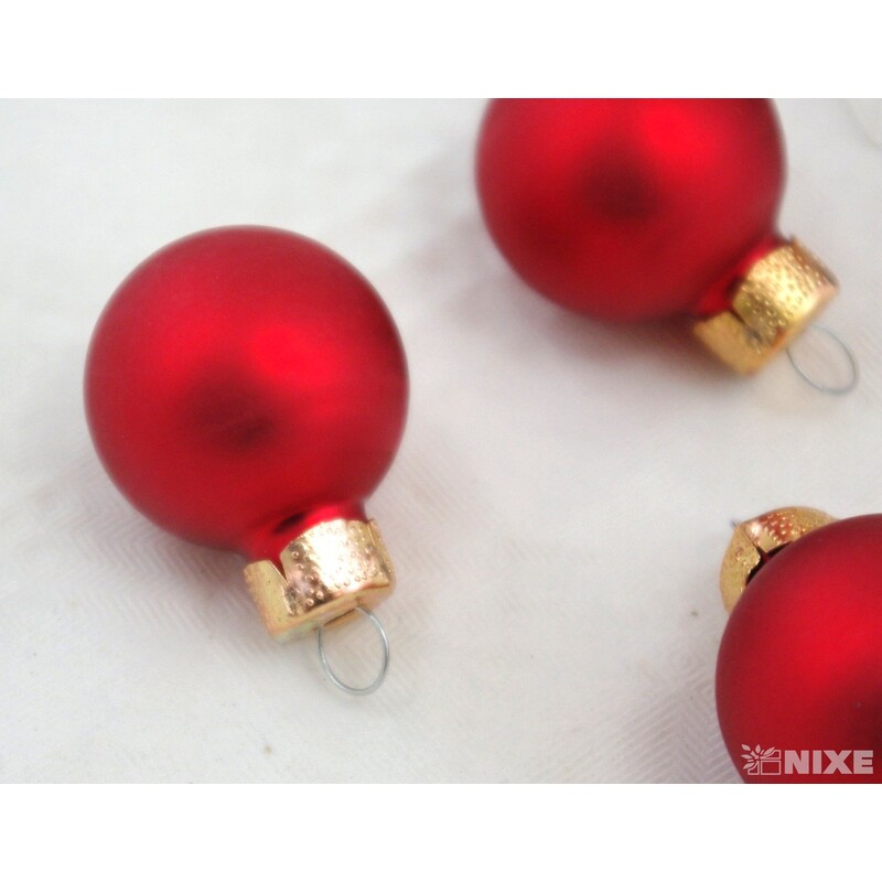 KOULE ZÁVĚS 2,5cm 24ks MAT*ČERVENÁ