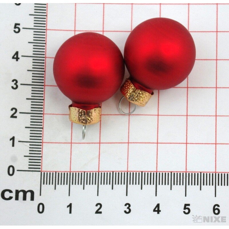 KOULE ZÁVĚS 2,5cm 24ks MAT*ČERVENÁ