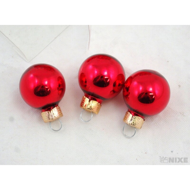 KOULE ZÁVĚS 2,5cm 24ks*ČERVENÁ