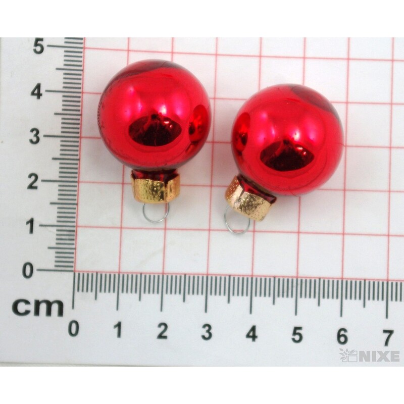 KOULE ZÁVĚS 2,5cm 24ks*ČERVENÁ