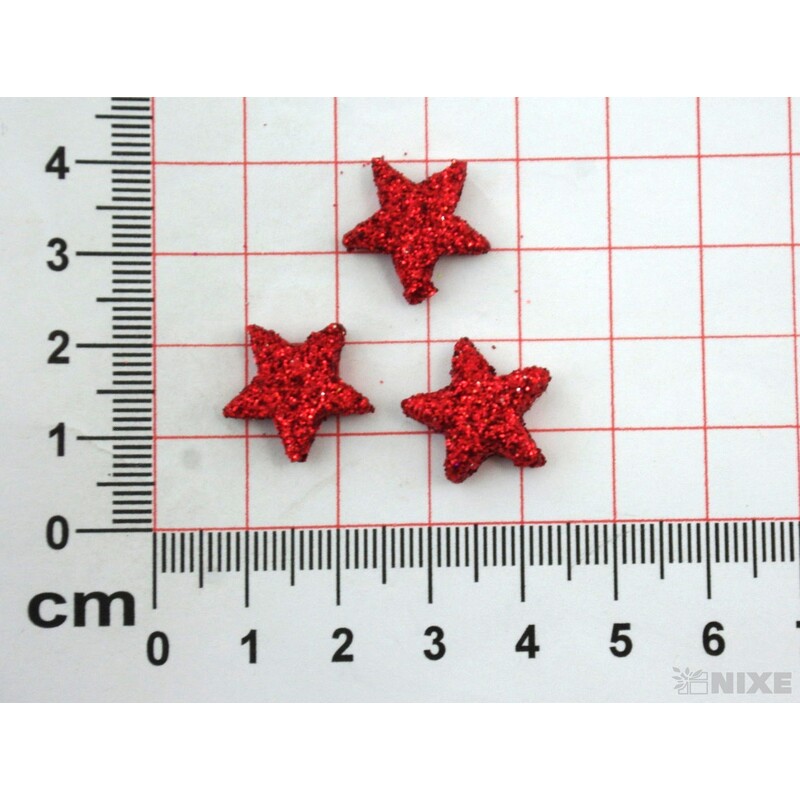 HVĚZDIČKY 1,5cm 144ks*ČERVENÁ
