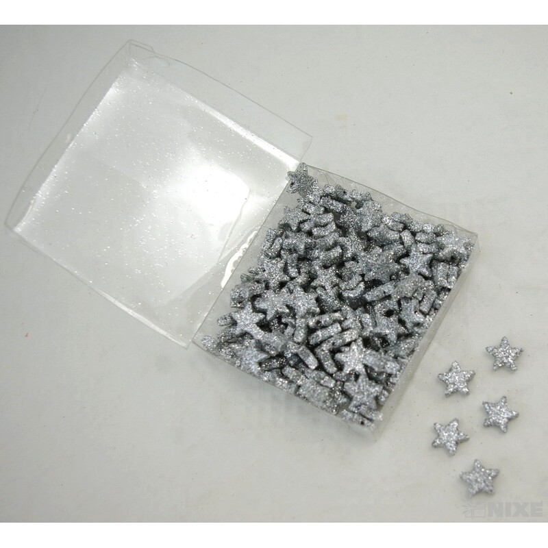 HVĚZDIČKY 1,5cm 144ks*STŘÍBRNÁ