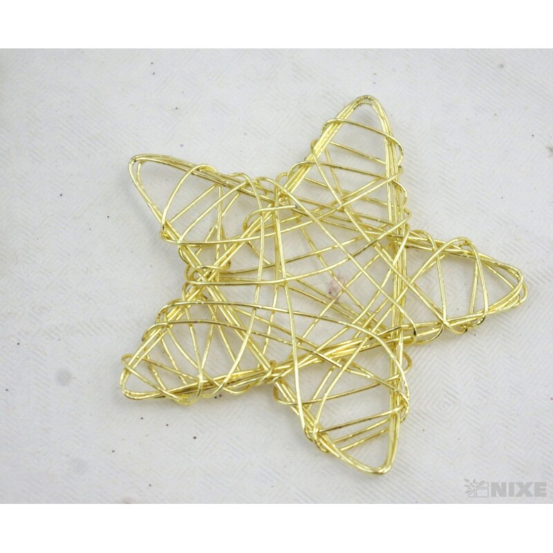 HVĚZDA DRÁT 6cm 30ks*ZLATÁ