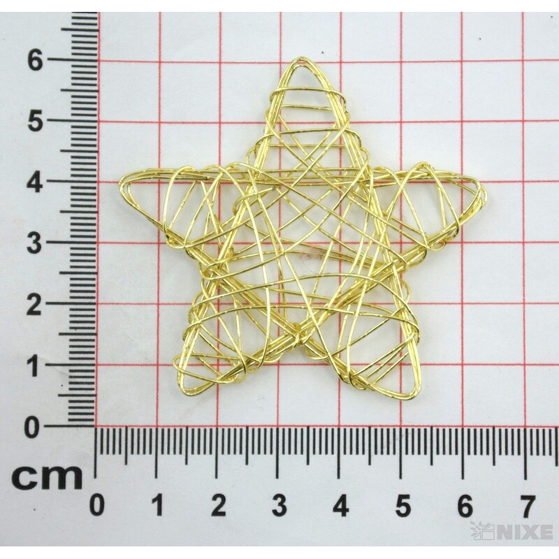 HVĚZDA DRÁT 6cm 30ks*ZLATÁ