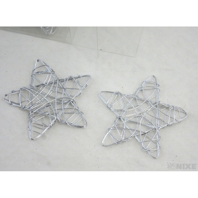 HVĚZDA DRÁT 6cm 30ks*STŘÍBRNÁ