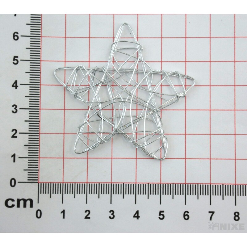 HVĚZDA DRÁT 6cm 30ks*STŘÍBRNÁ