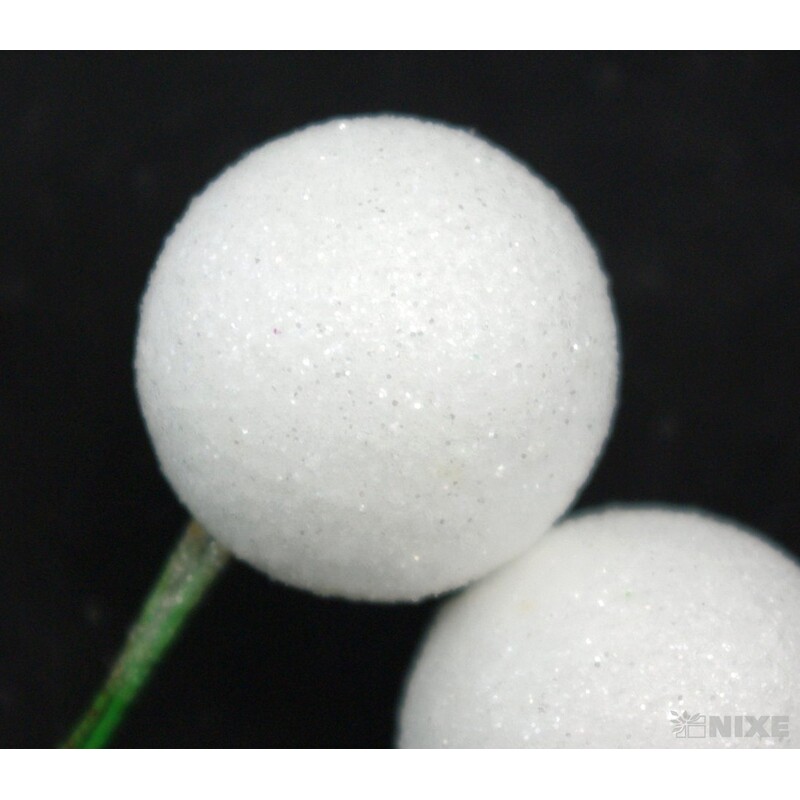 KOULE NA DRÁTKU 2,5x14cm 80ks*BÍLÁ