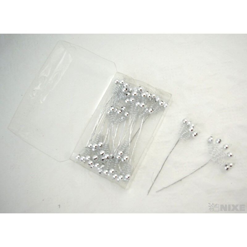 PERLIČKA NA DR. 8x14cm 16ks*STŘÍBRNÁ