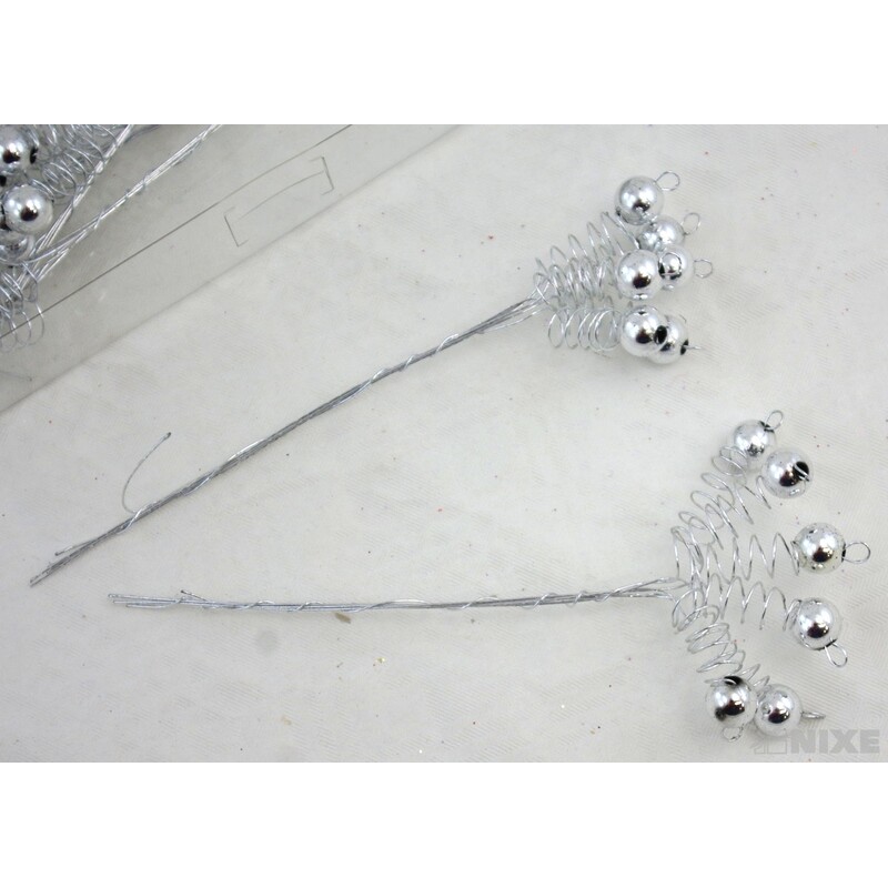 PERLIČKA NA DR. 8x14cm 16ks*STŘÍBRNÁ