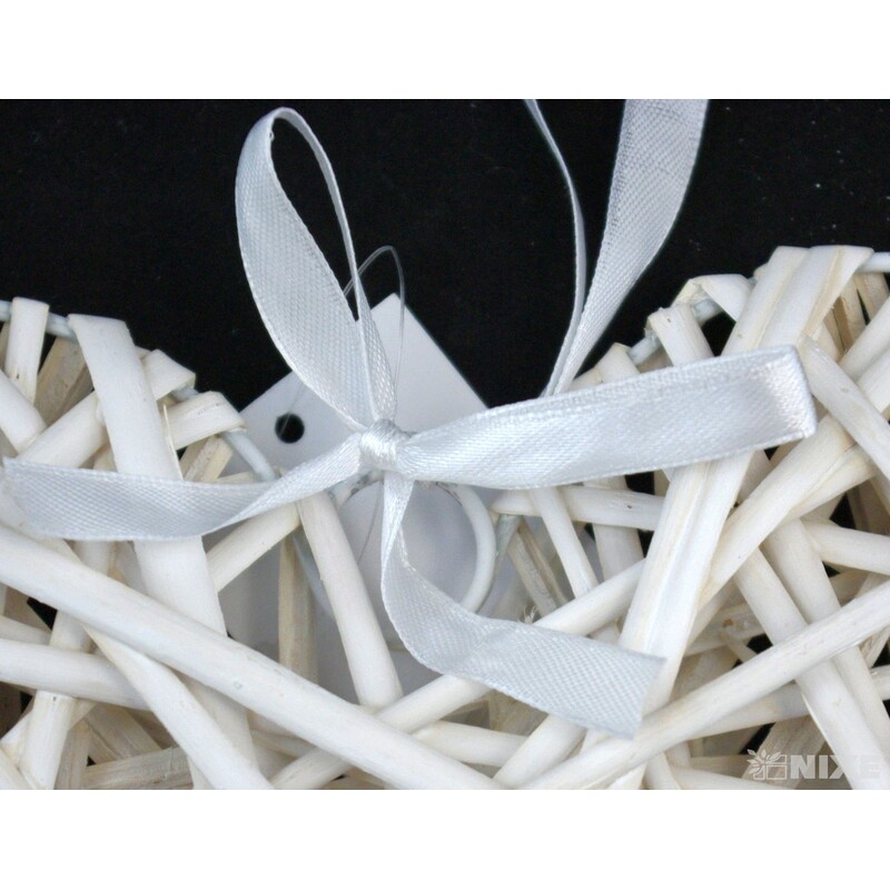 ZÁVĚS SRDCE 19cm*BÍLÁ