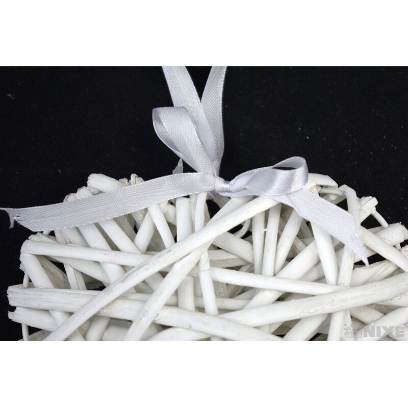 ZÁVĚS SRDCE 17cm*BÍLÁ