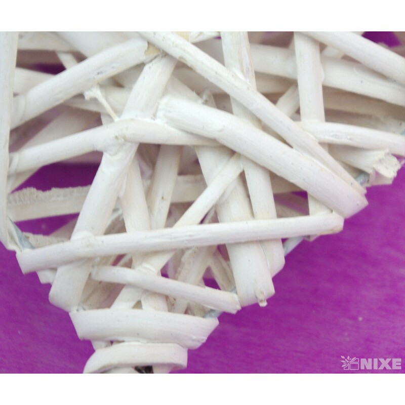 ZÁVĚS SRDCE 09cm*BÍLÁ