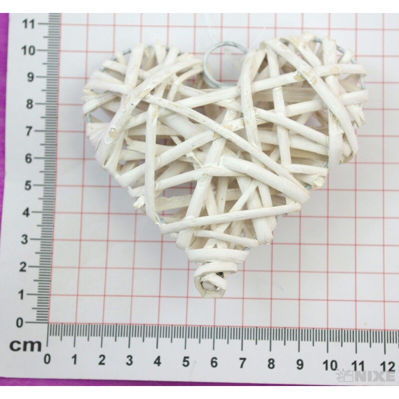 ZÁVĚS SRDCE 09cm*BÍLÁ